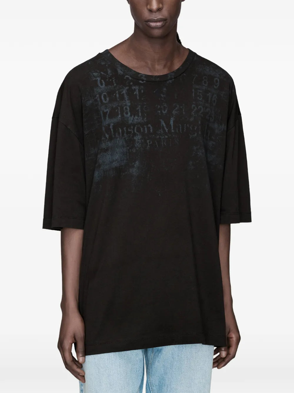 Maison Margiela playera oversize con logo estampado - Negro - imagen 3