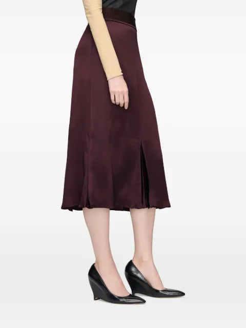 Maison Margiela falda midi de satén - imagen 2