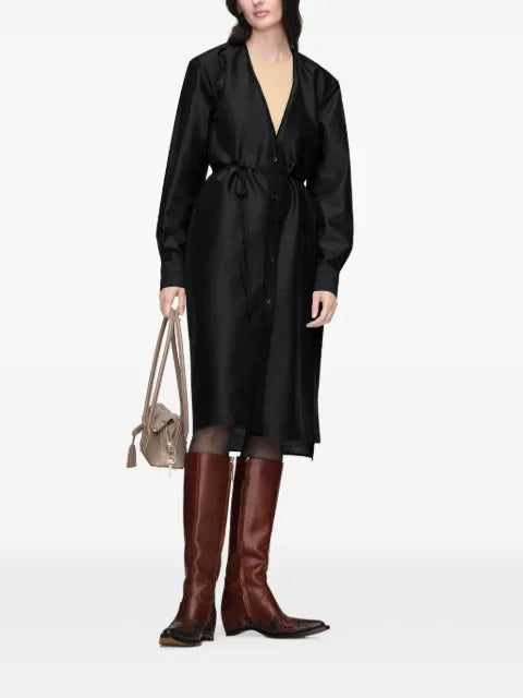 Maison Margiela vestido midi con cuello plegable - imagen 2