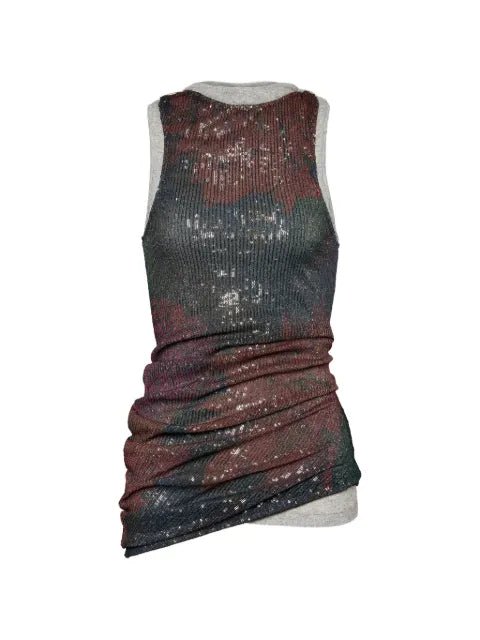 Maison Margiela top drapeado estampado - imagen 1