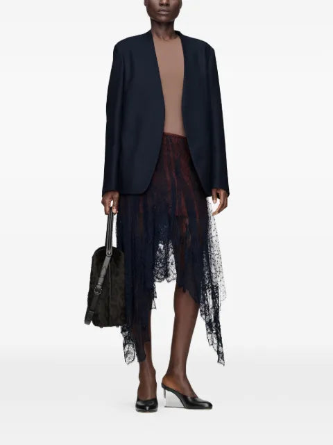 Maison Margiela falda midi con capa de encaje - imagen 2