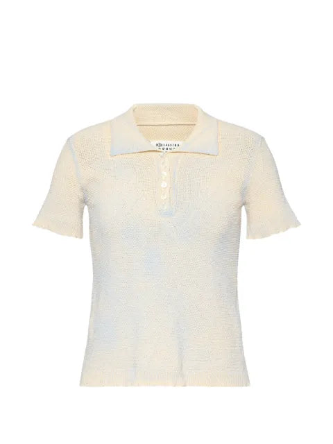 Maison Margiela playera tipo polo con costuras de trigo - imagen 1