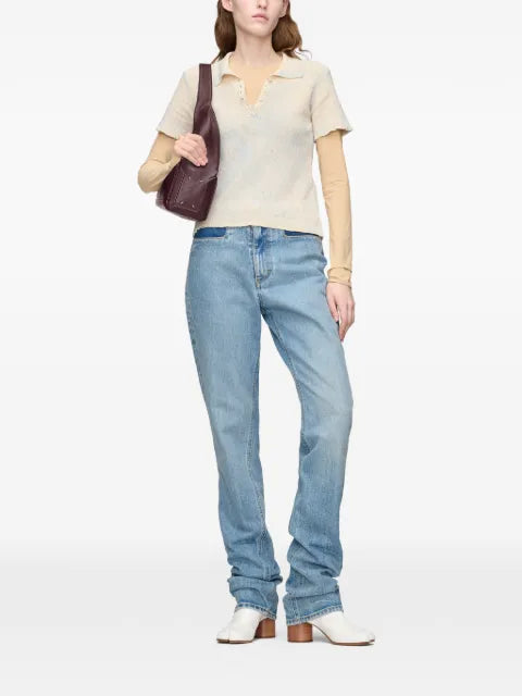 Maison Margiela playera tipo polo con costuras de trigo - imagen 2