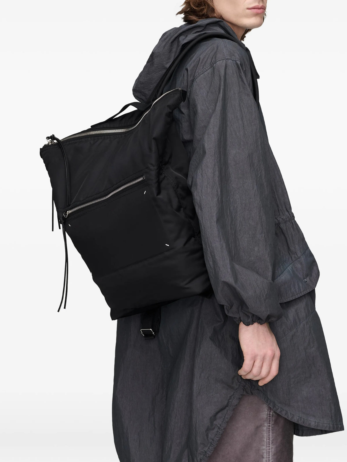 Maison Margiela mochila con cierre - Negro - imagen 2