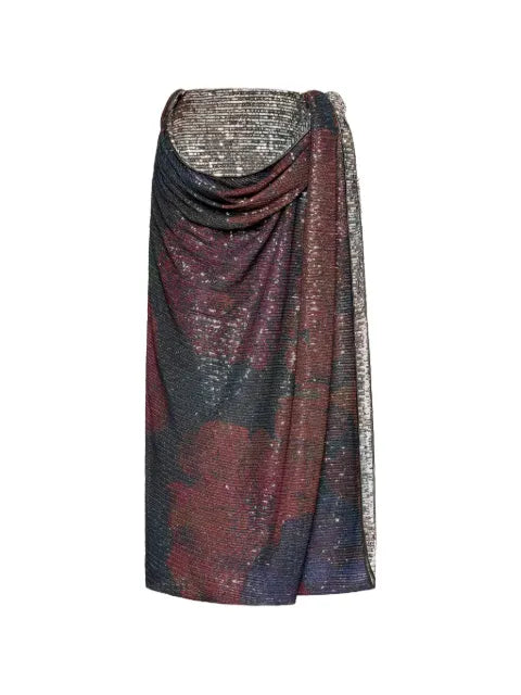 Maison Margiela falda larga con diseño drapeado - imagen 1