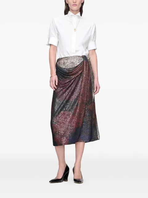 Maison Margiela falda larga con diseño drapeado - imagen 2