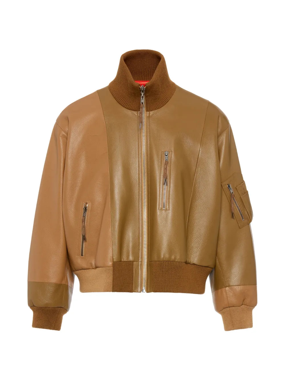 Maison Margiela chamarra bomber de piel - Marrón - imagen 1