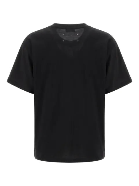 Maison Margiela playera con estampado floral y cuello en V - imagen 2