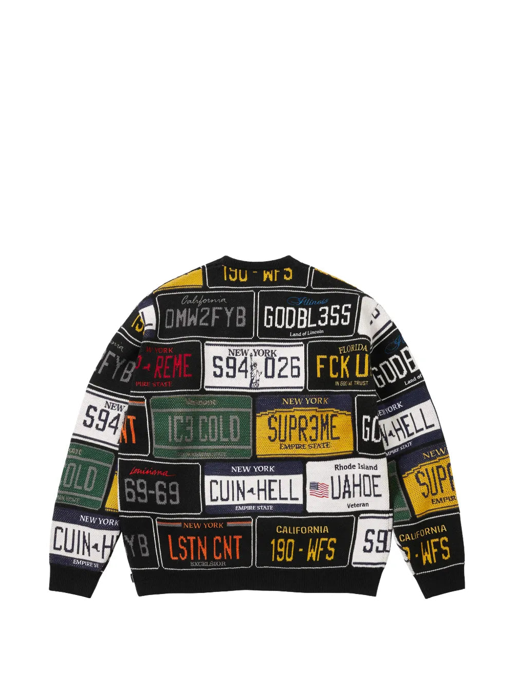 Supreme suéter con placa de matrícula estampada - Negro - imagen 2
