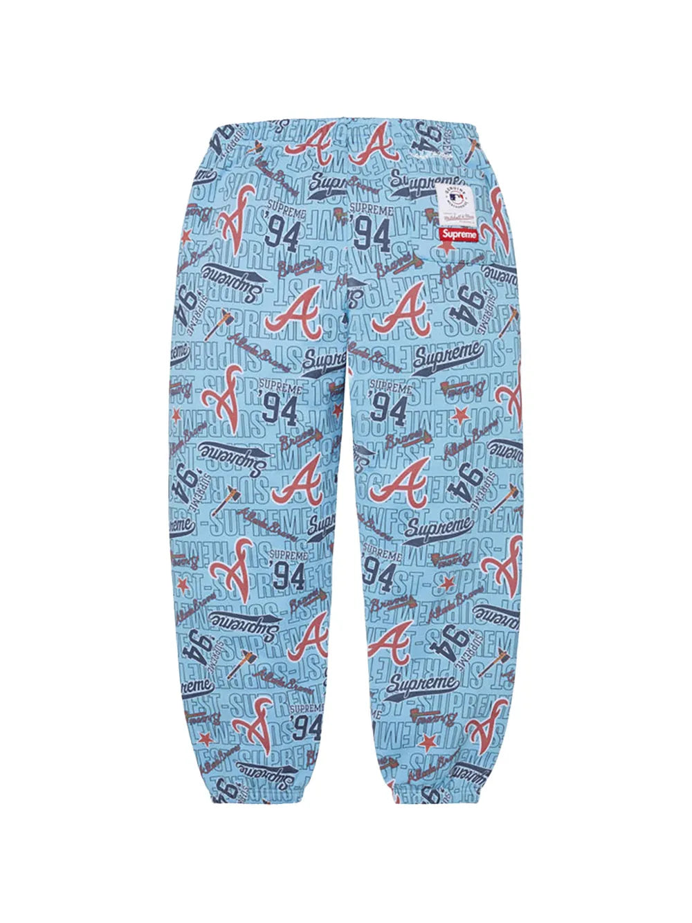 Supreme pants con logo estampado en colaboración con Mitchell & Ness - Azul - imagen 2