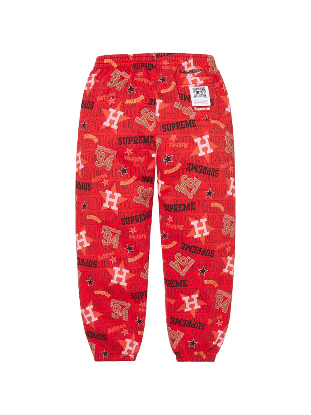 Supreme pants Teams con logo estampado en colaboración con Mitchell & Ness - Rojo - imagen 1