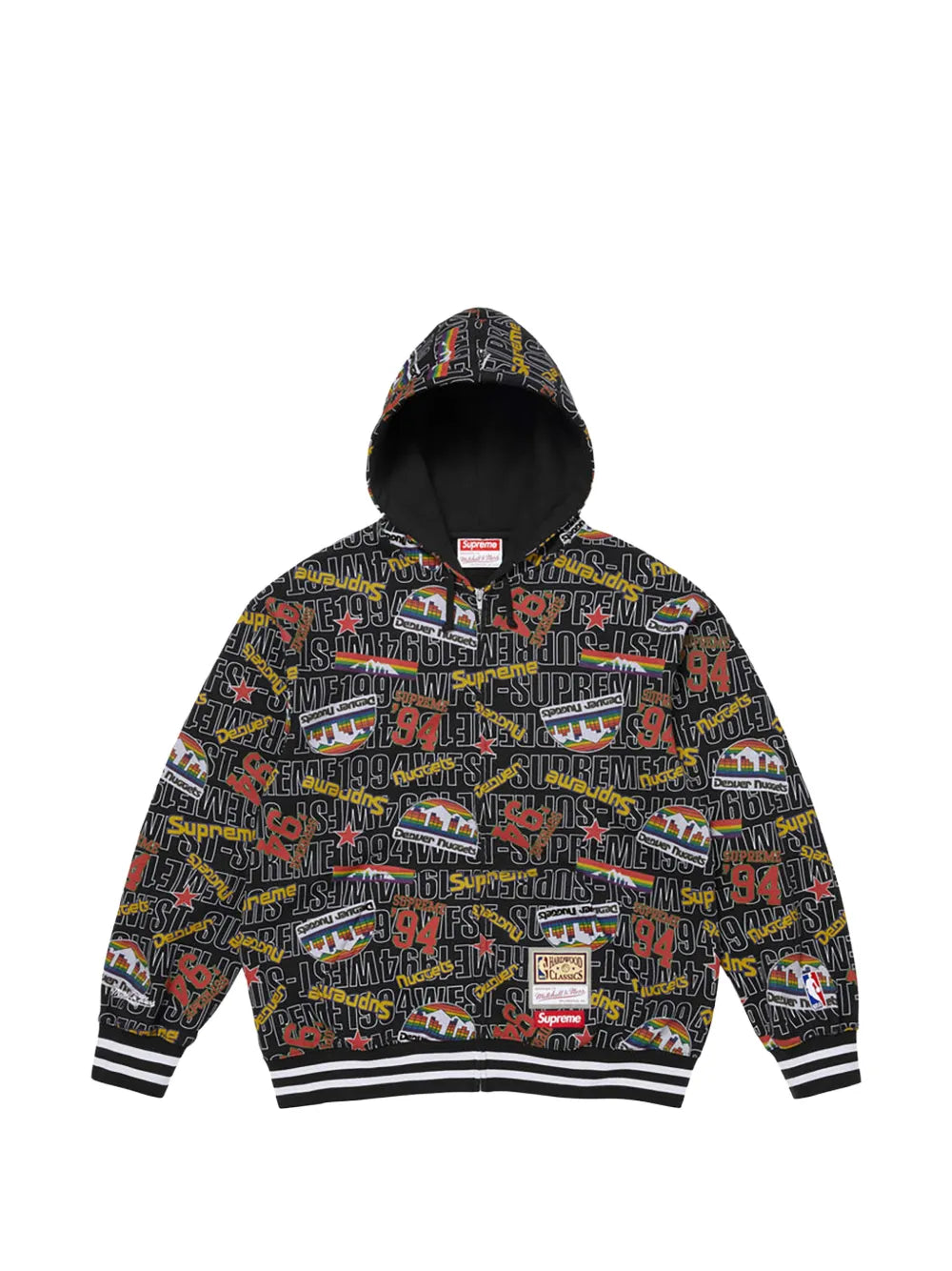 Supreme hoodie NBA en colaboración con Mitchell & Ness - Negro - imagen 1