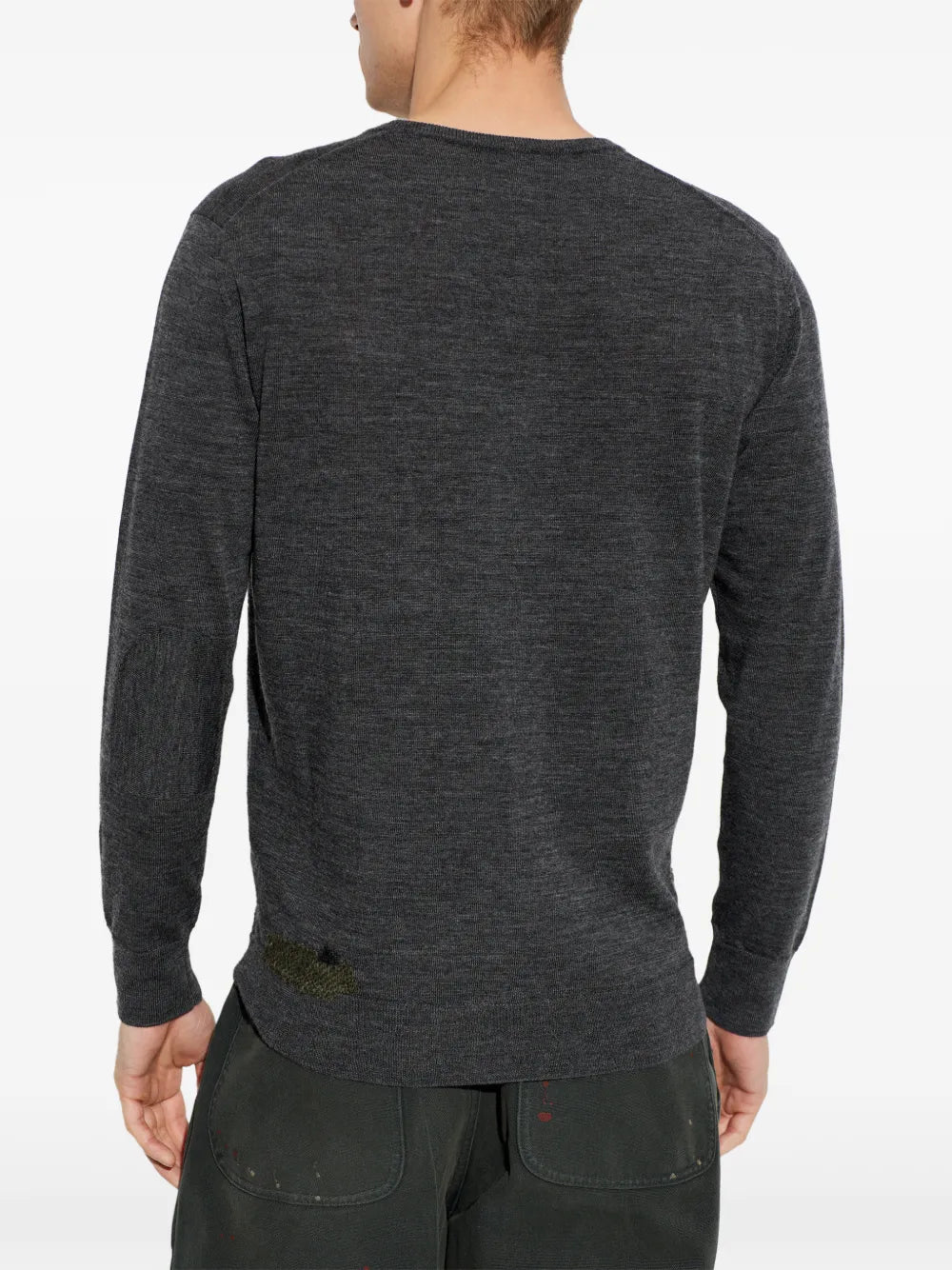 Maison Margiela sudadera con cuello redondo y bordado - Gris - imagen 4