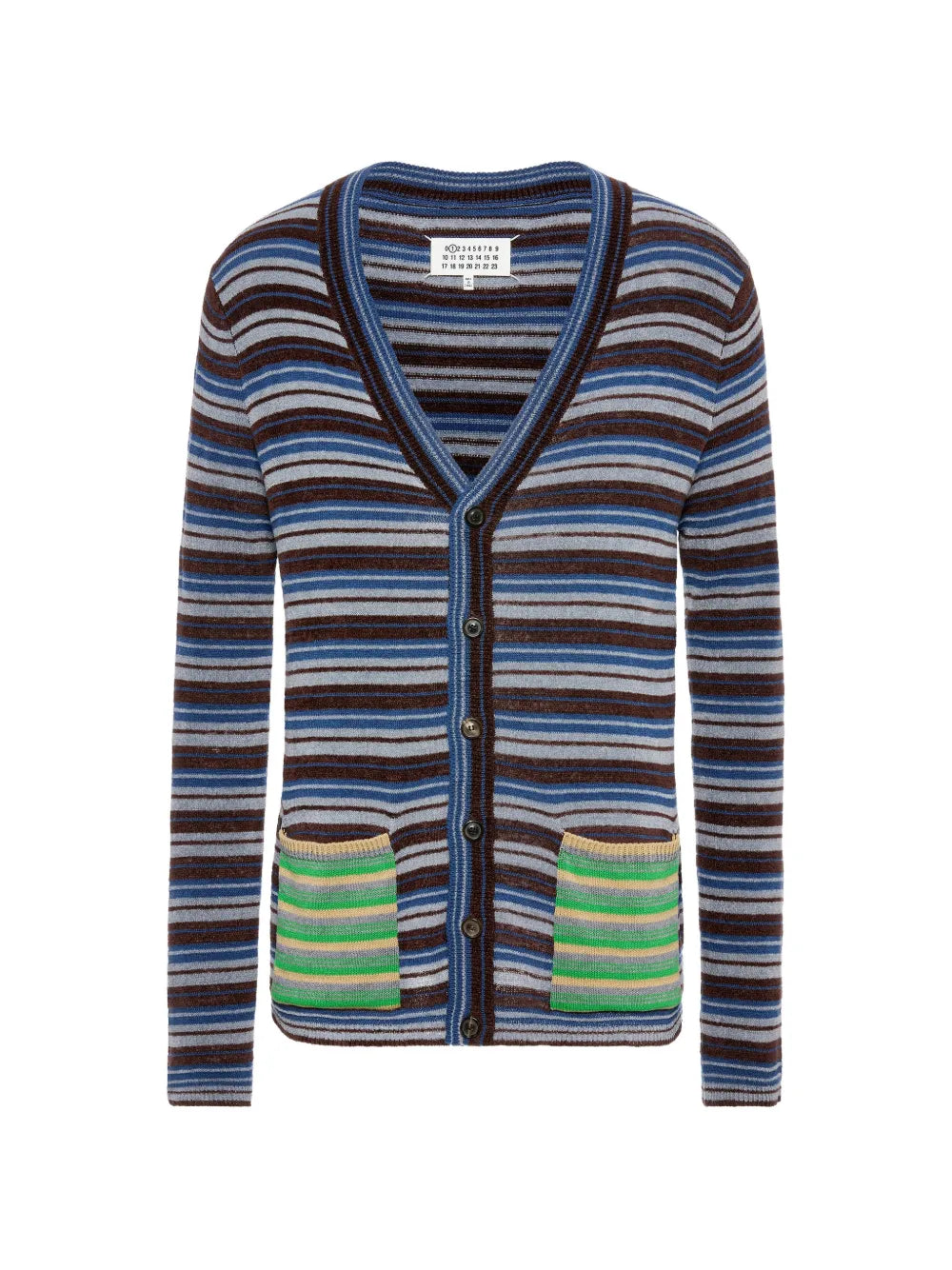 Maison Margiela cárdigan con motivo de rayas - Azul - imagen 1