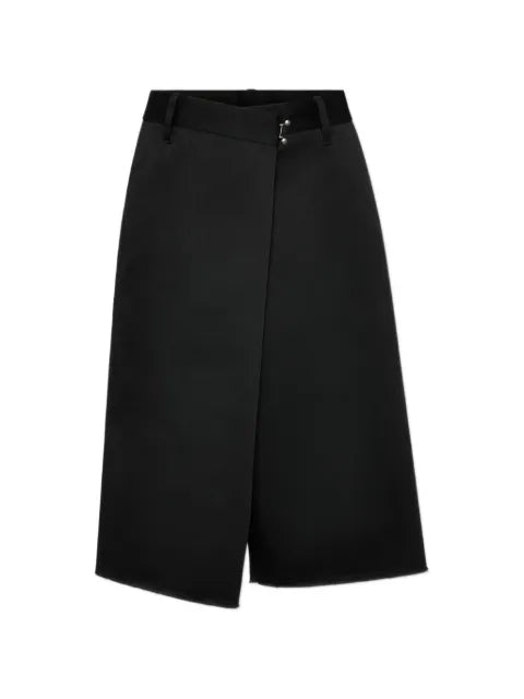 Maison Margiela shorts cruzados con bordes sin rematar - imagen 1