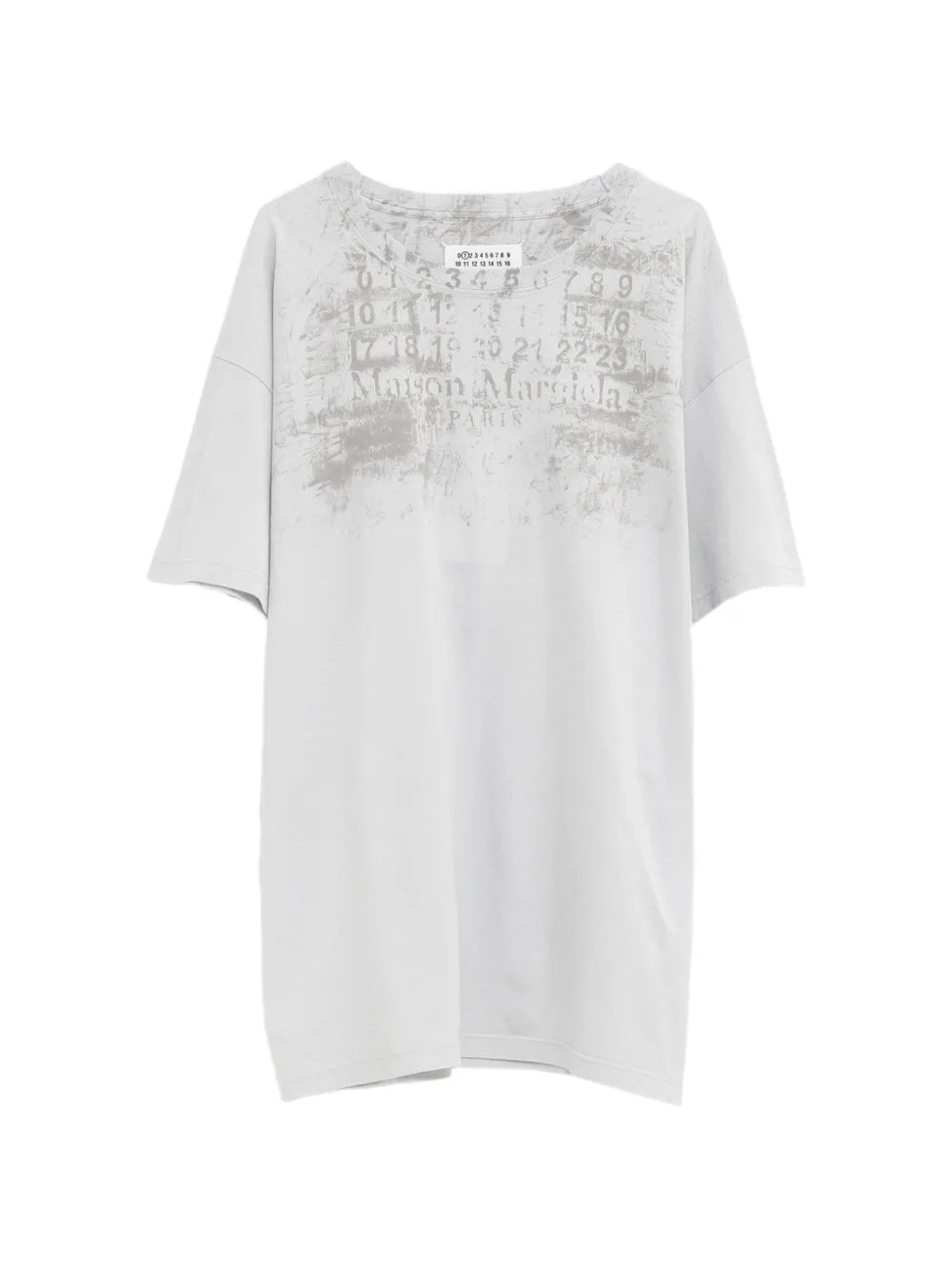 Maison Margiela playera con hombros caídos y logo estampado - Gris - imagen 1