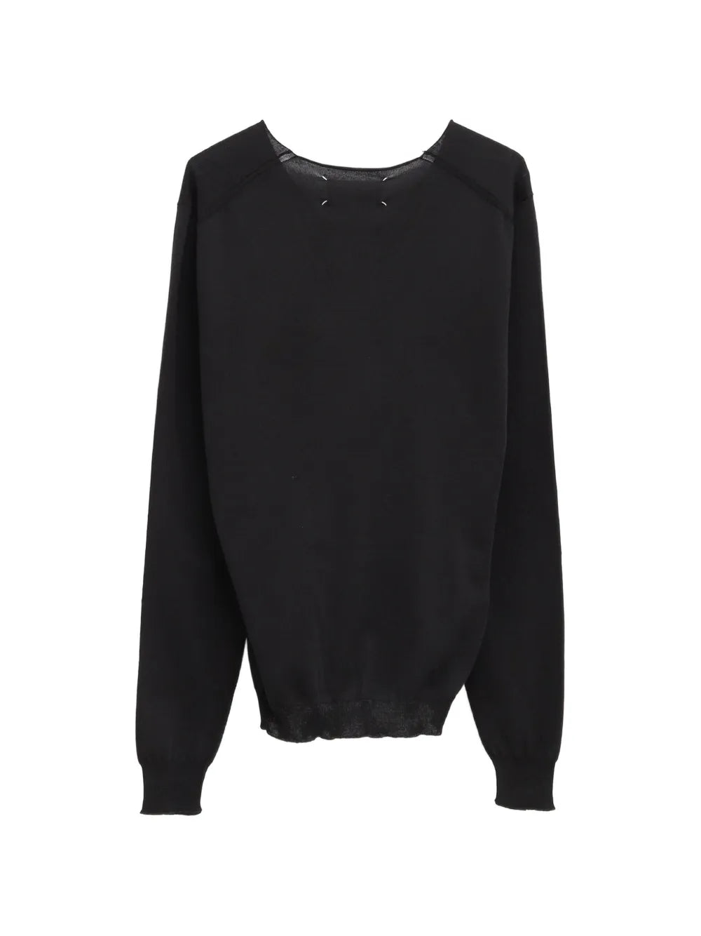 Maison Margiela suéter con cuello en V - Negro - imagen 2