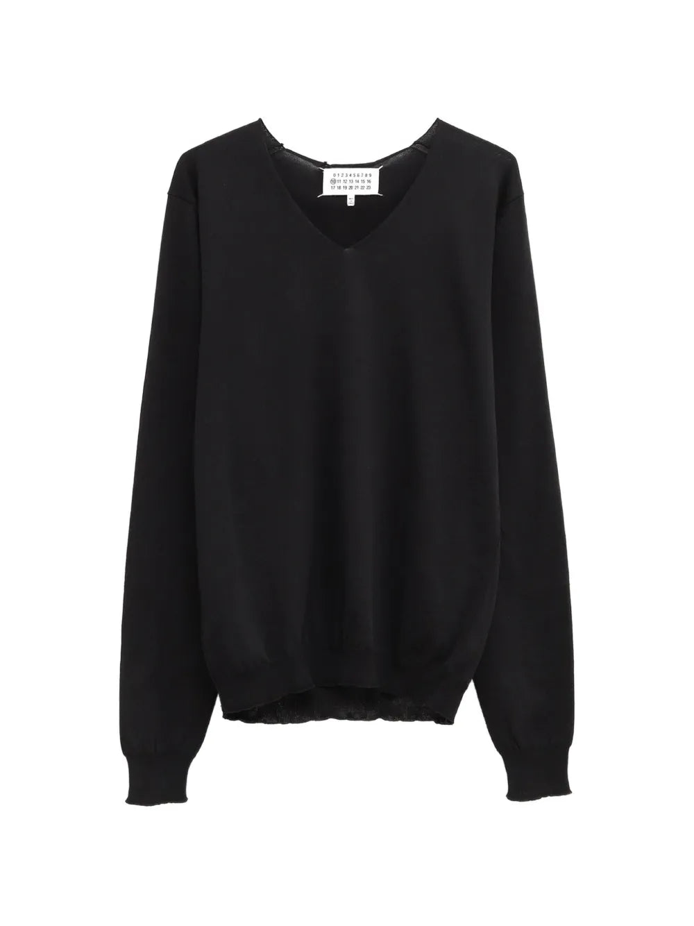 Maison Margiela suéter con cuello en V - Negro - imagen 1