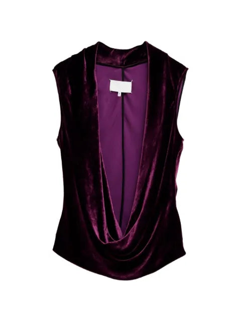 Maison Margiela top de terciopelo drapeado - imagen 1