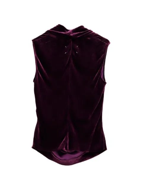 Maison Margiela top de terciopelo drapeado - imagen 2