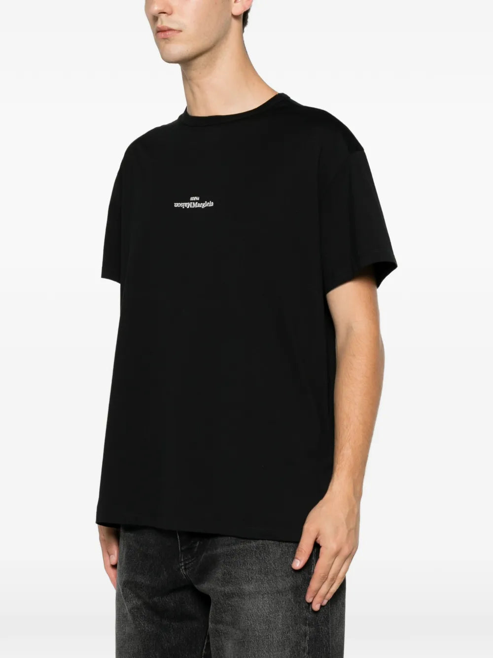 Maison Margiela playera con logo estampado - Negro - imagen 3