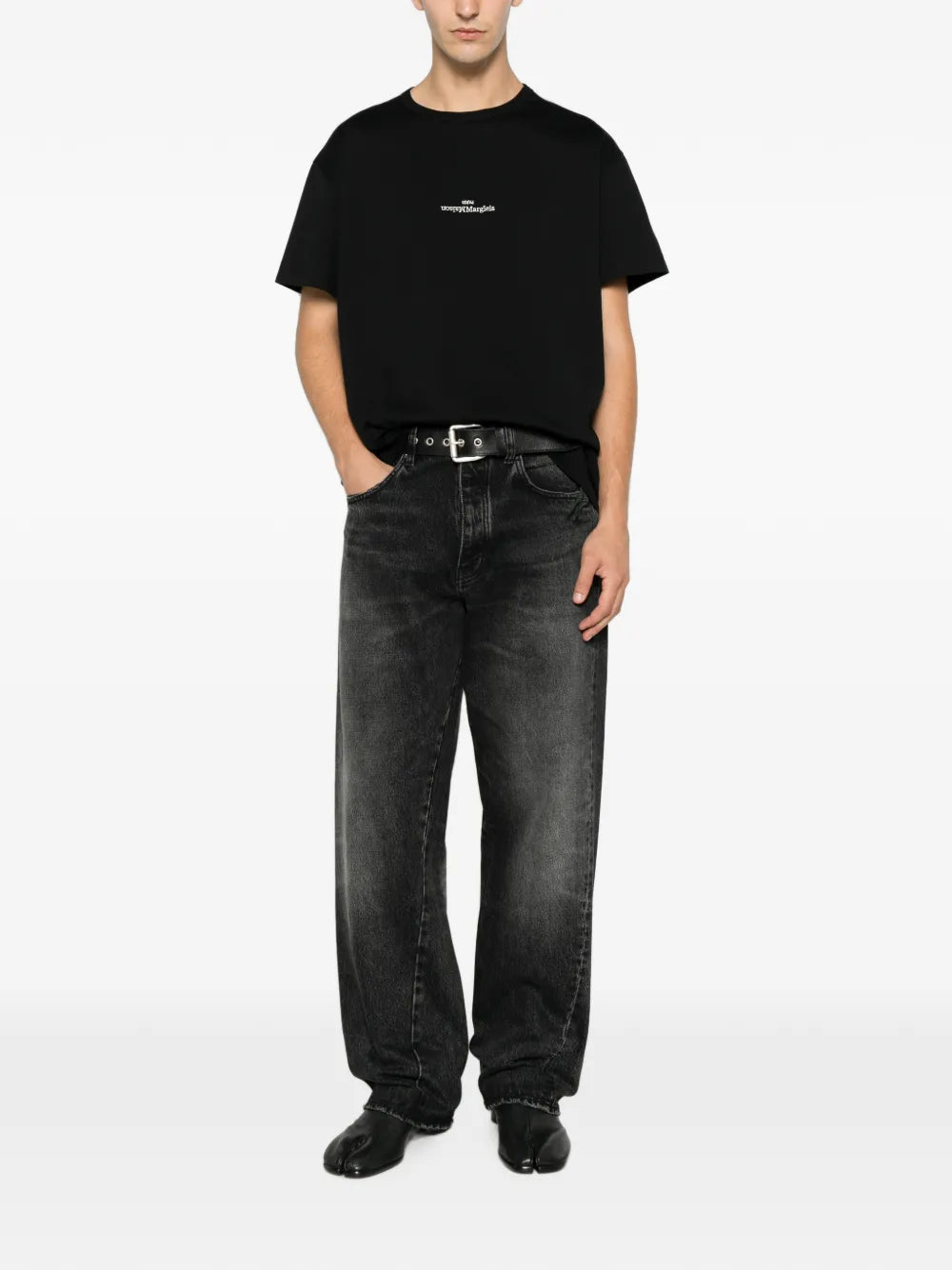 Maison Margiela playera con logo estampado - Negro - imagen 2