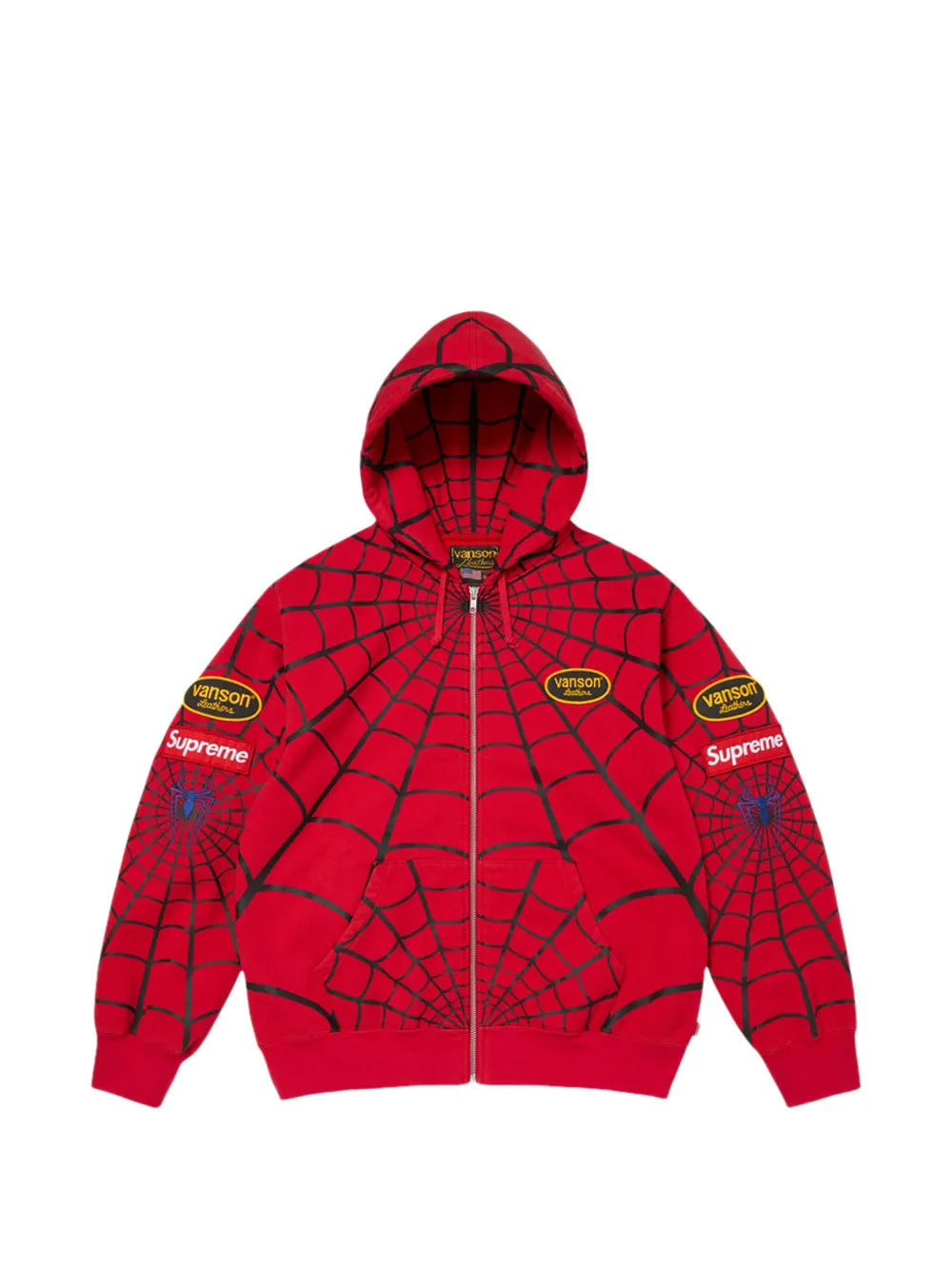 Supreme hoodie Spider-Man en colaboración con Vanson Leathers en colaboración con Marvel - Rojo - imagen 1
