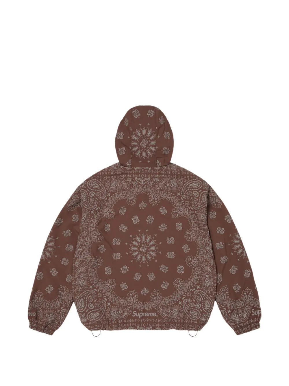 Supreme hoodie con estampado bandana - Marrón - imagen 2