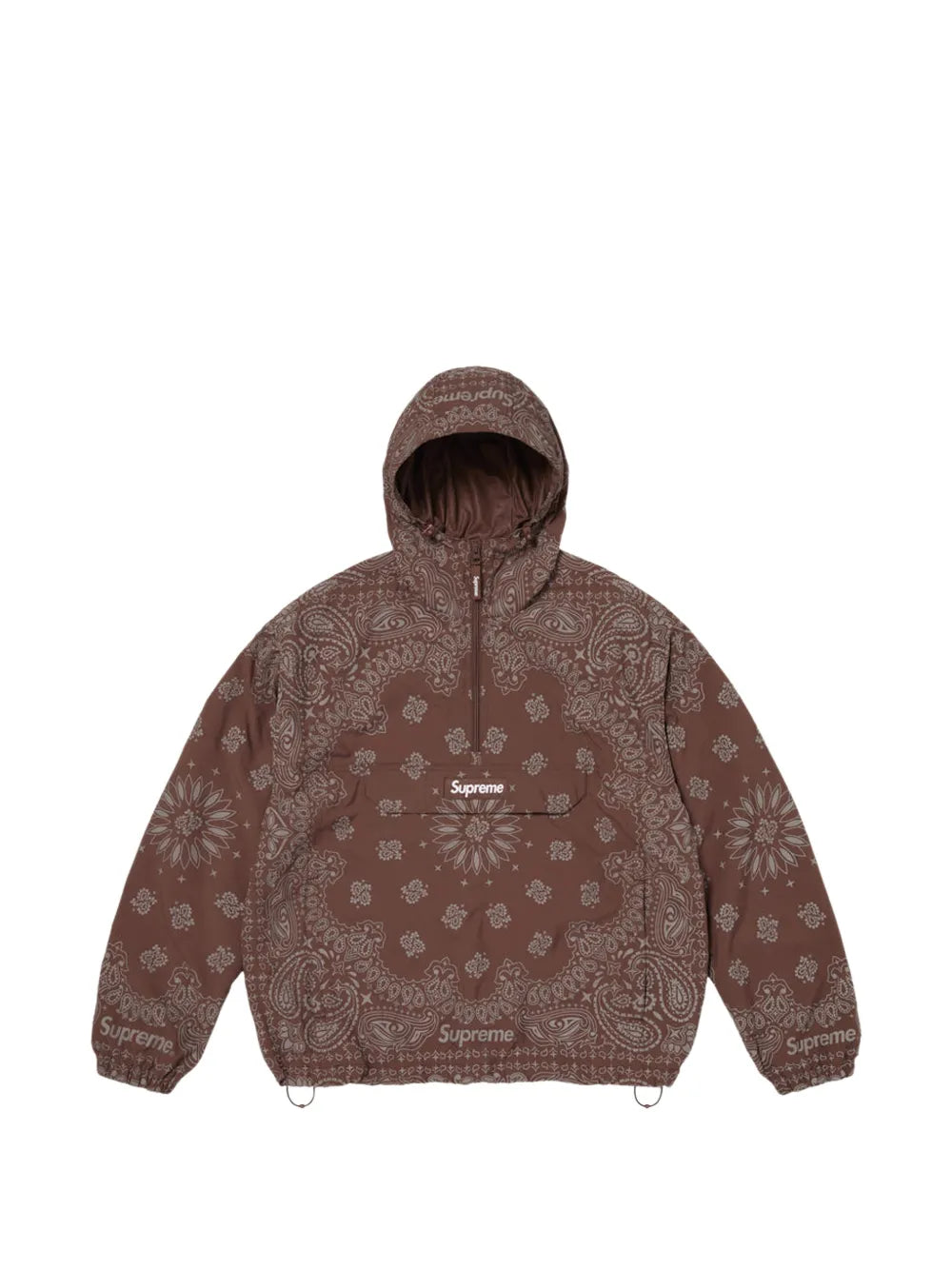 Supreme hoodie con estampado bandana - Marrón - imagen 1