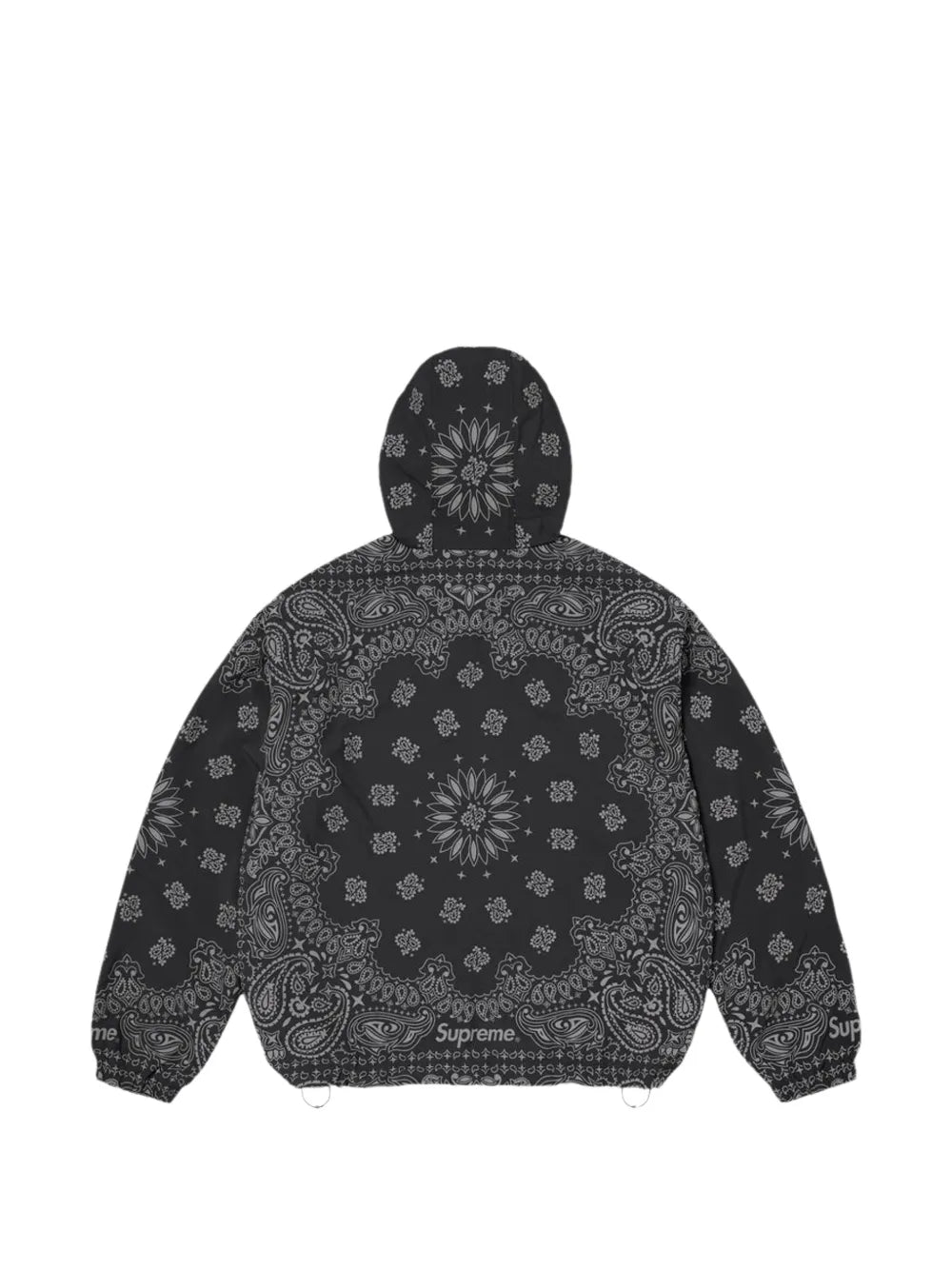 Supreme hoodie con estampado de bandana - Negro - imagen 2