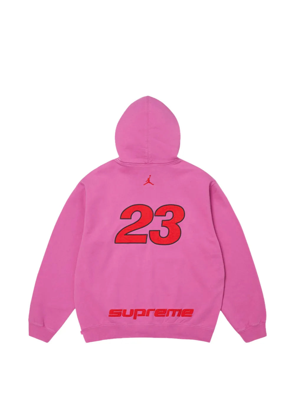 Supreme hoodie con parche del logo en colaboración con Jordan - Rosado - imagen 2