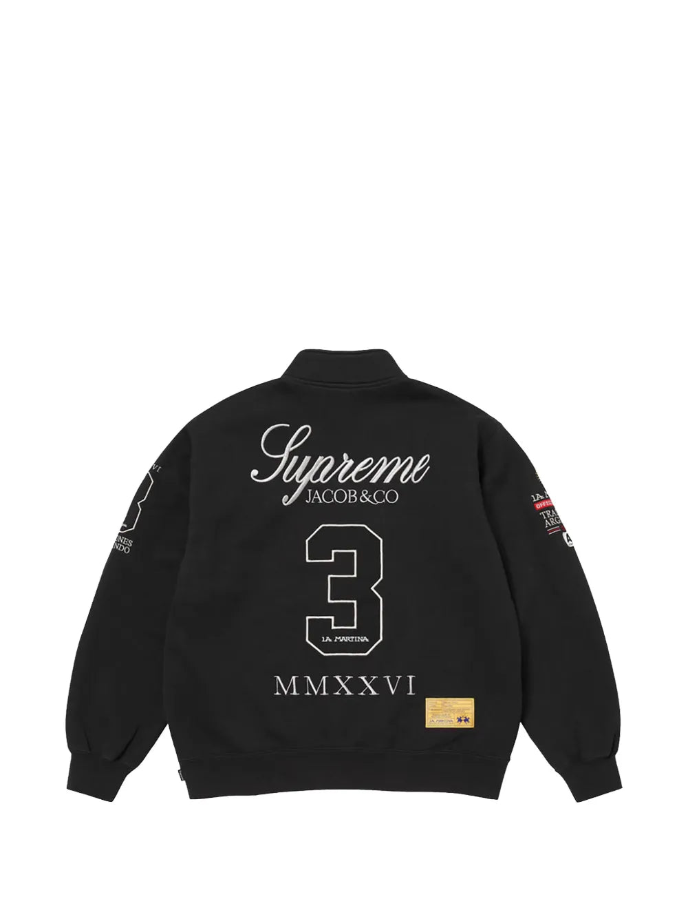 Supreme sudadera con logo bordado y cierre - Negro - imagen 2