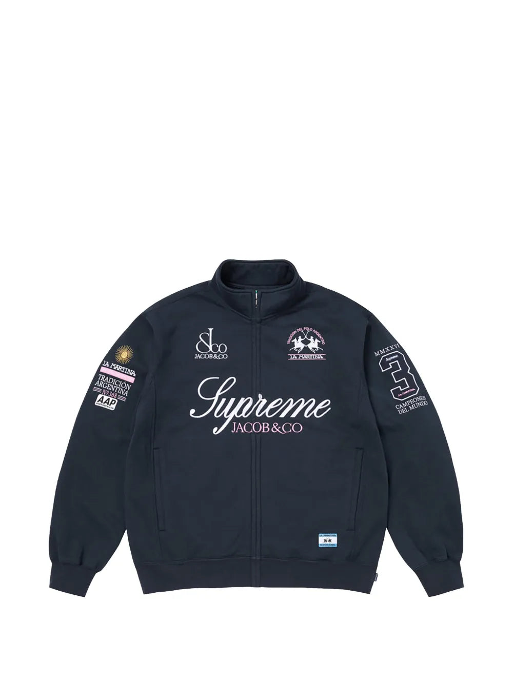 Supreme x La Martina x Jacob & Co zip-up sweatshirt - Azul - imagen 1