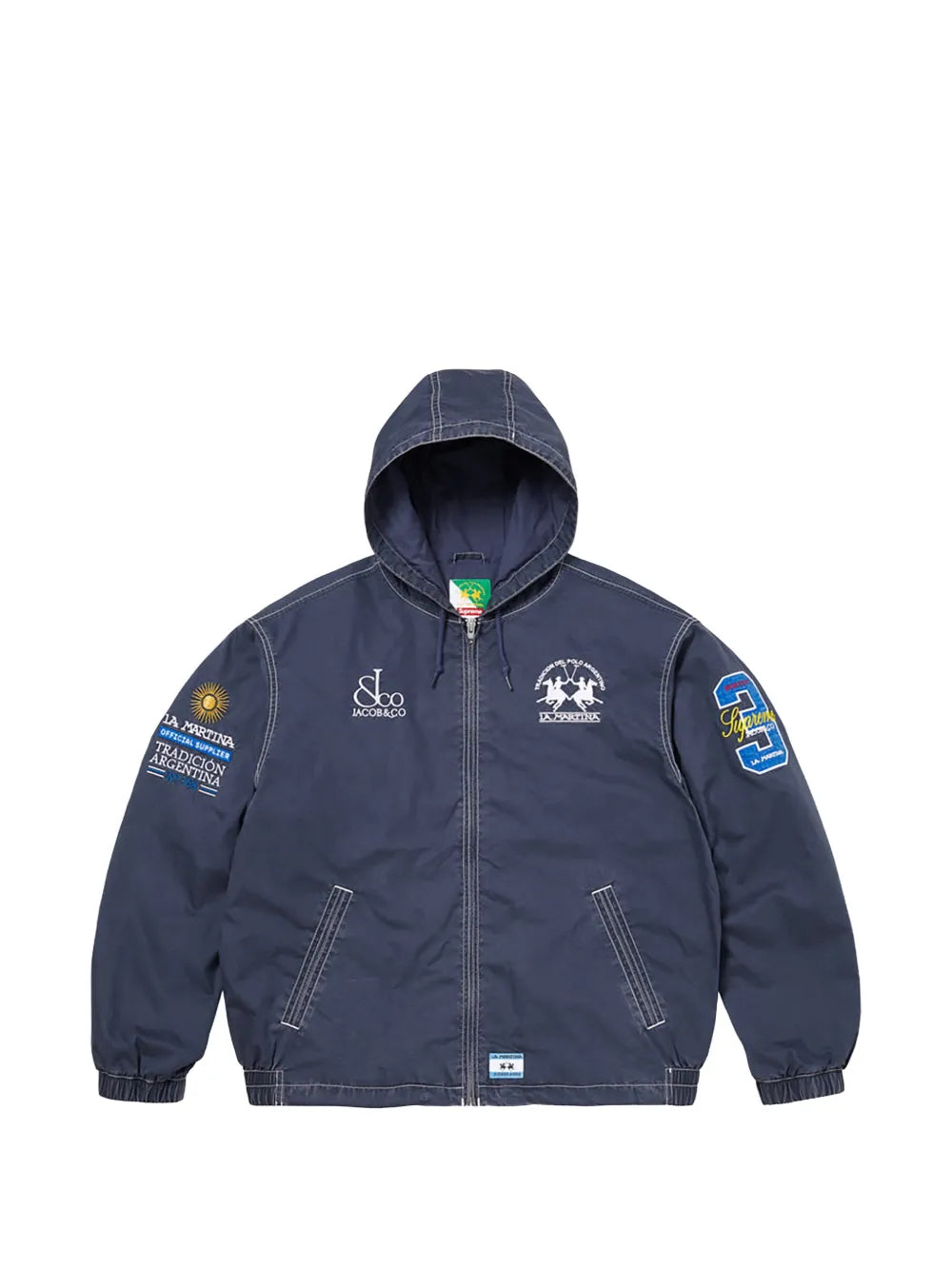 Supreme x La Martina x Jacob & Co logo-embroidered jacket - Azul - imagen 1