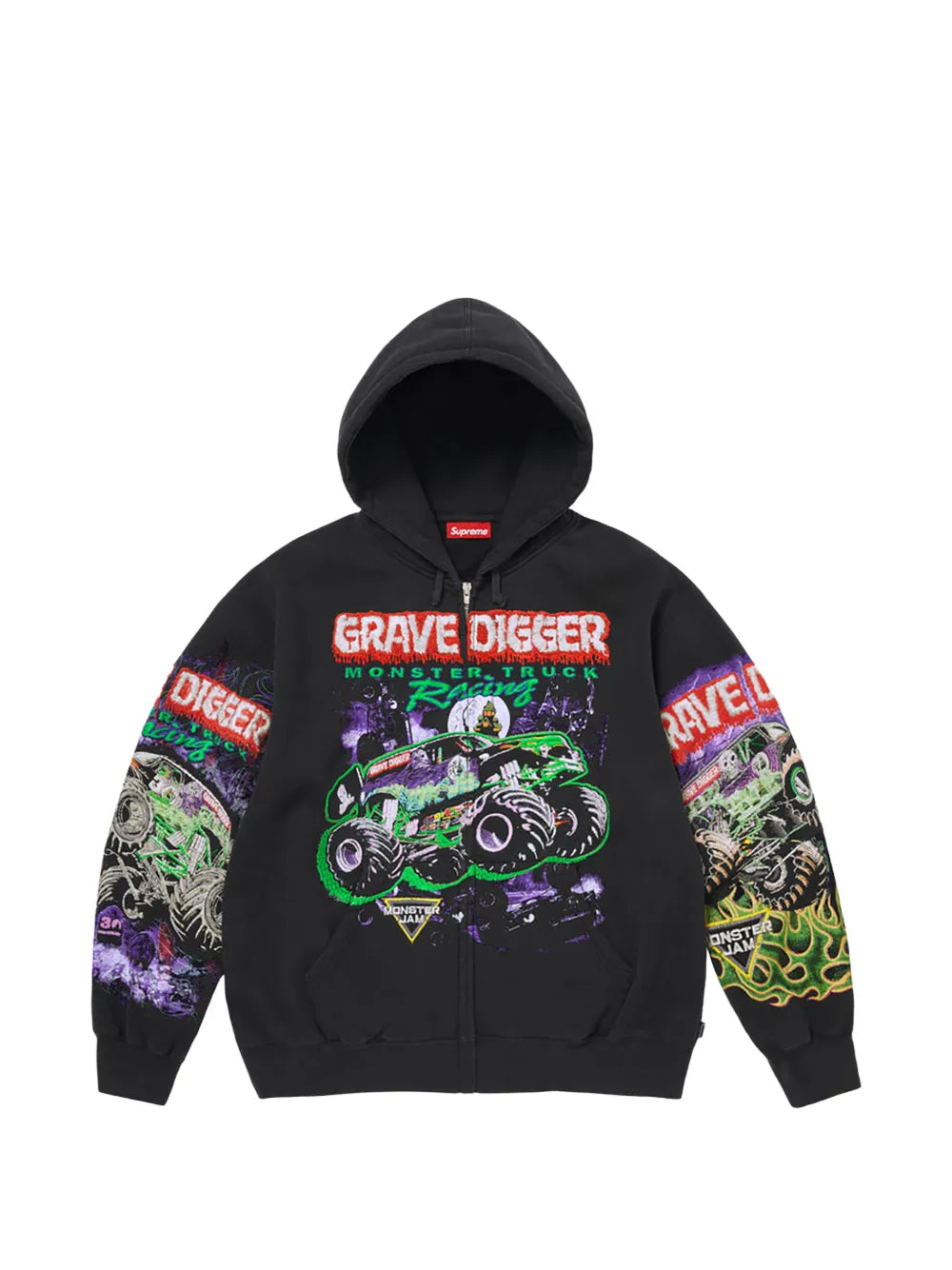 Supreme hoodie Grave Digger - Negro - imagen 1