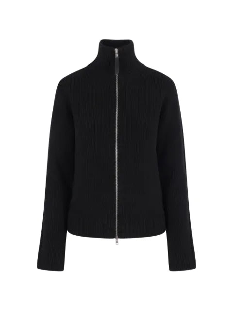 Maison Margiela chamarra tejida de canalé con cierre - imagen 1