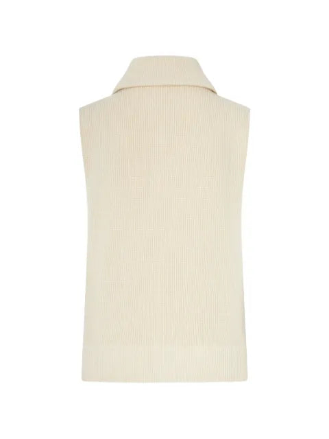 Maison Margiela chaleco tejido de canalé con cierre - imagen 2