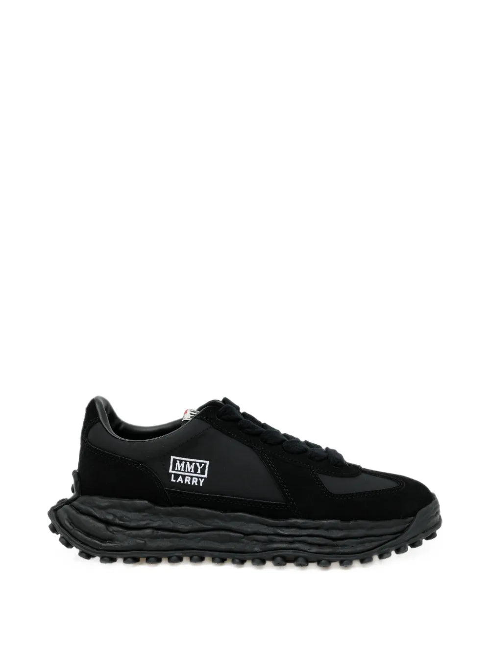 Maison MIHARA YASUHIRO tenis de piel con paneles - negro