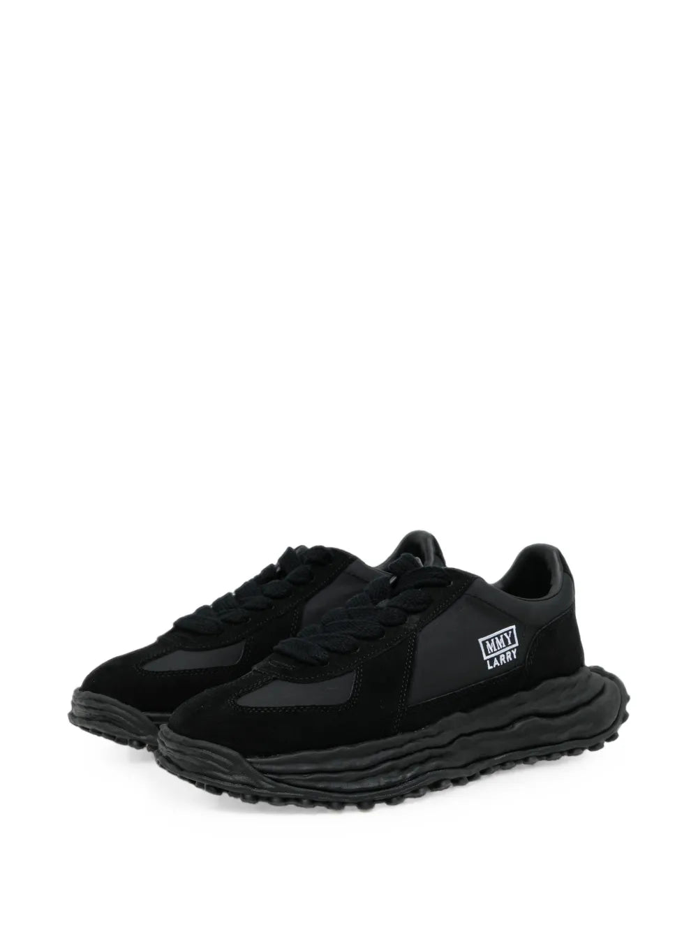 Maison MIHARA YASUHIRO tenis de piel con paneles - negro
