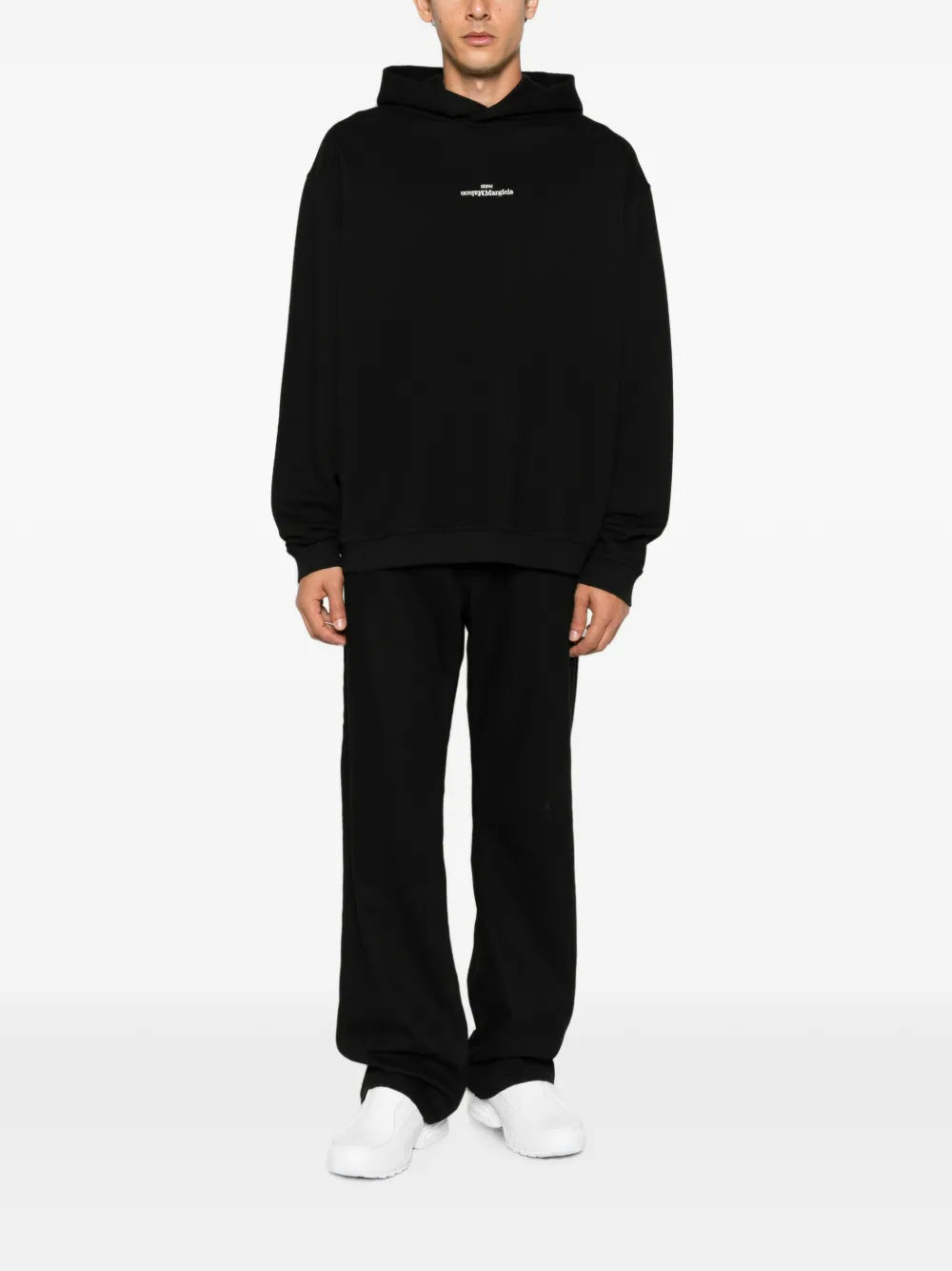 Maison Margiela hoodie con logo bordado - Negro - imagen 2