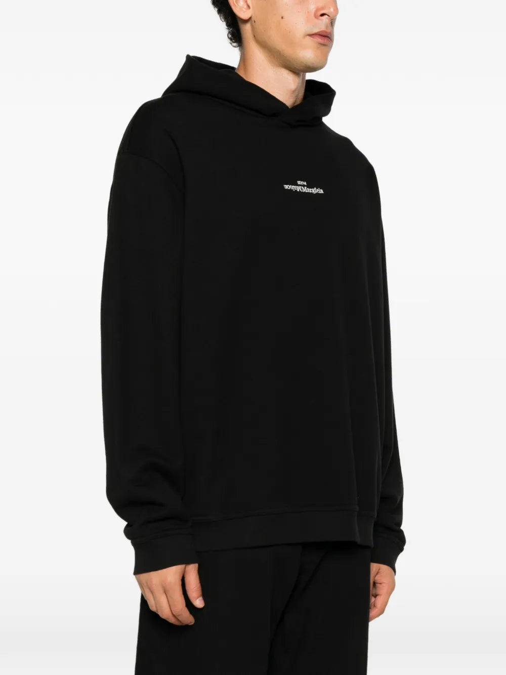 Maison Margiela hoodie con logo bordado - Negro - imagen 3
