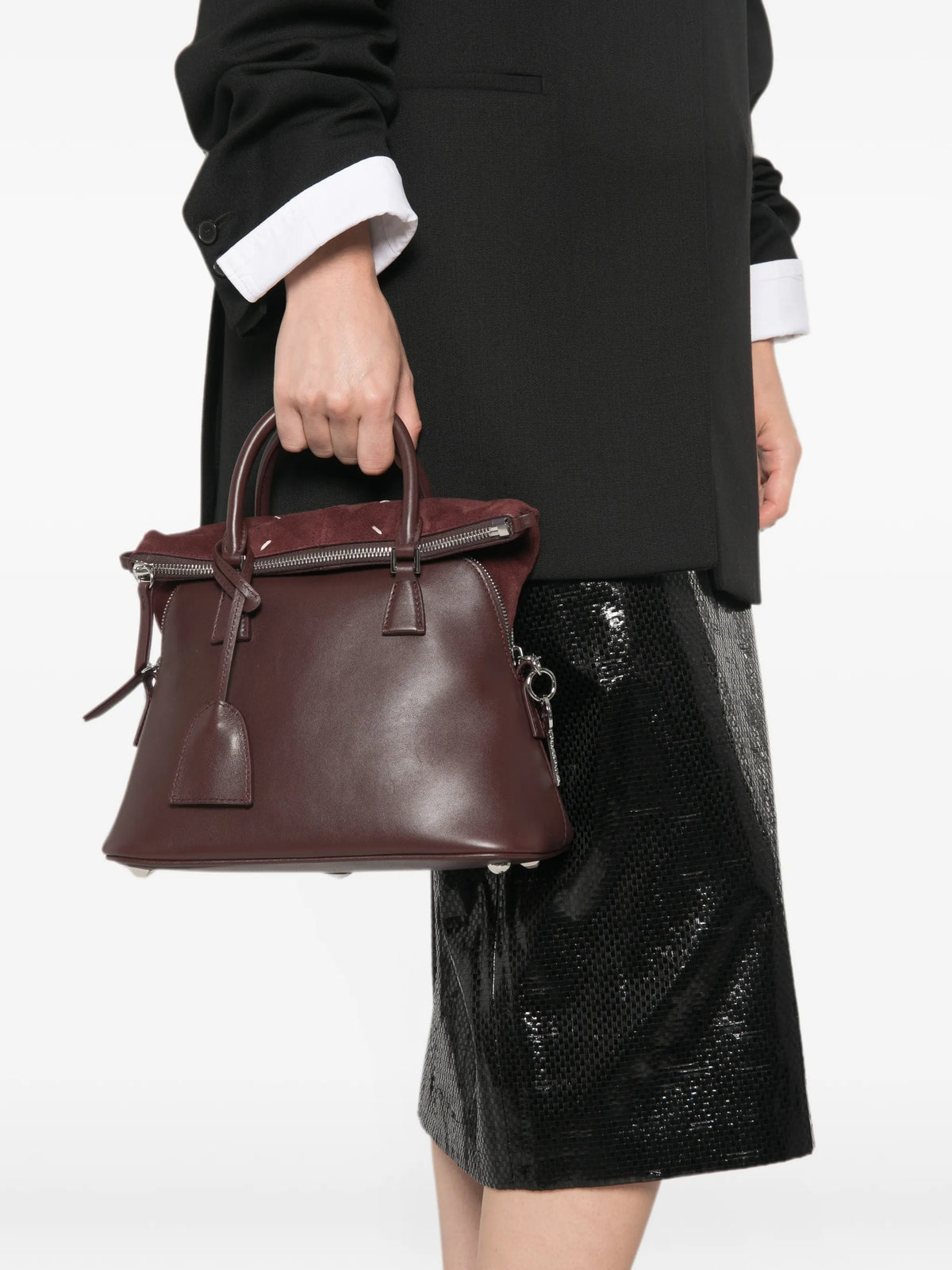 Maison Margiela tote 5AC mini con cierre - Marrón - imagen 2