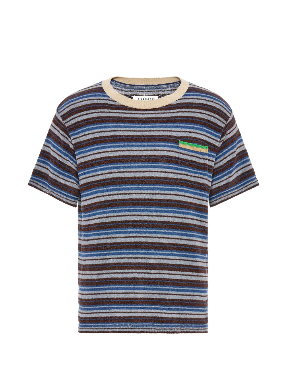 Maison Margiela playera manga corta con rayas estampadas - Azul - imagen 1