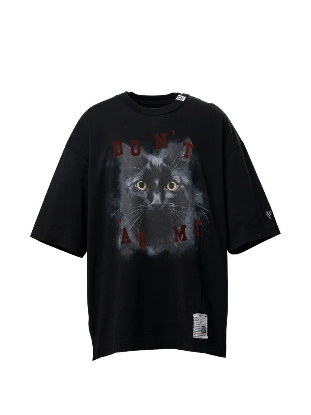 Maison MIHARA YASUHIRO playera con gato estampado - negro