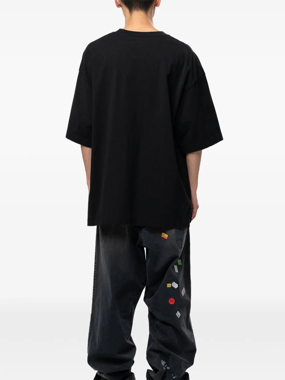 Maison MIHARA YASUHIRO playera con gato estampado - negro