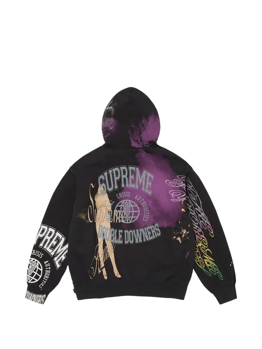 Supreme hoodie con estampado gráfico y cordones - Negro - imagen 2
