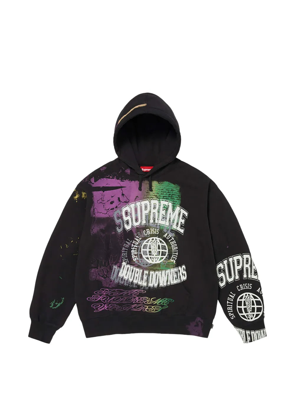 Supreme hoodie con estampado gráfico y cordones - Negro - imagen 1