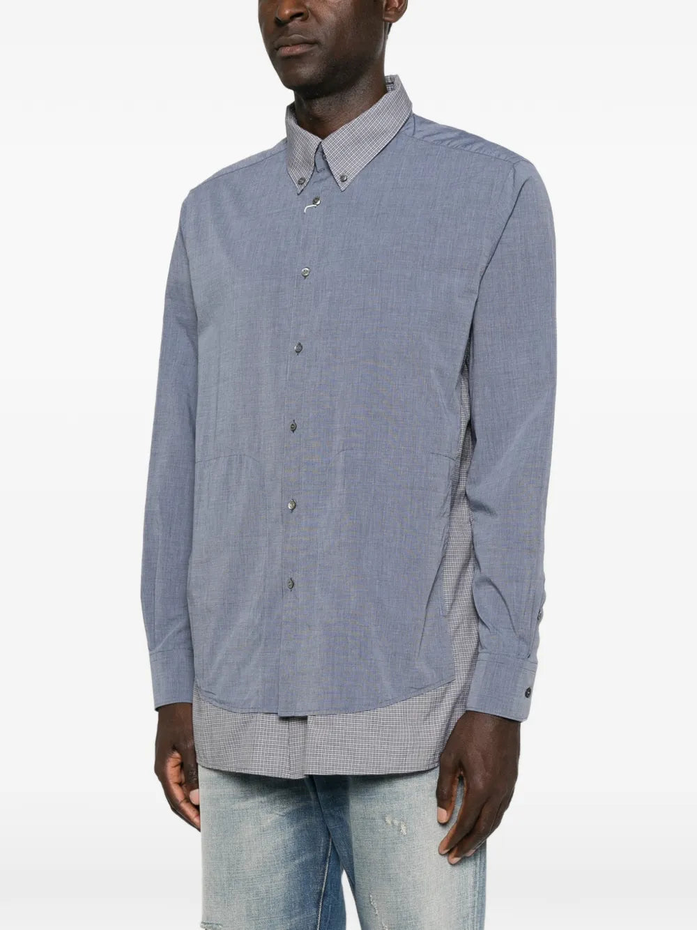 Maison Margiela camisa con paneles y efecto a capas - Azul - imagen 3