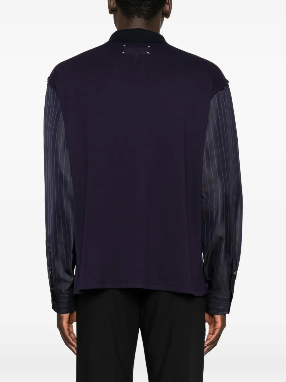 Maison Margiela camisa con rayas diplomáticas estampadas - Azul - imagen 4