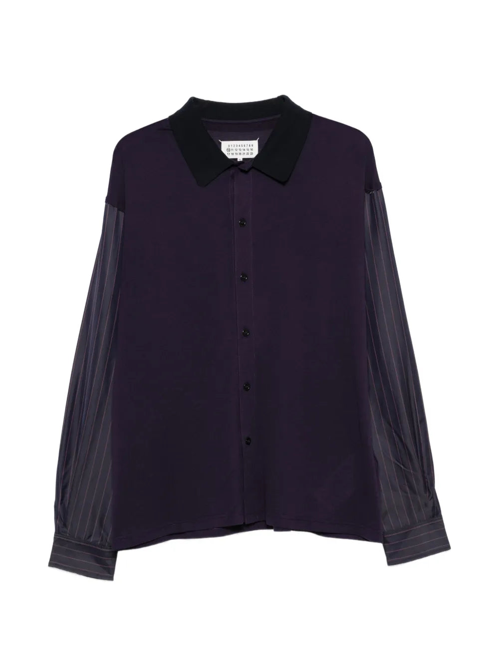 Maison Margiela camisa con rayas diplomáticas estampadas - Azul - imagen 1